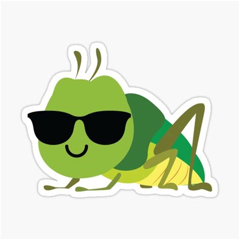 "Grasshopper Emoji " Sticker for Sale by HippoEmo | Redbubble