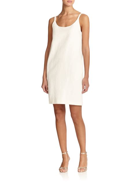 Lyst - Max Mara Salto Spaghetti-strap Dress in White