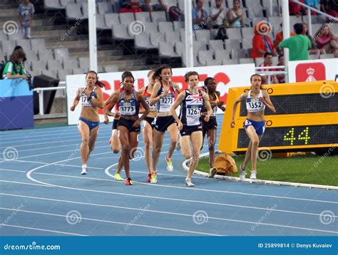 Athlets Compete In The 800 Meters Race Editorial Stock Image - Image ...