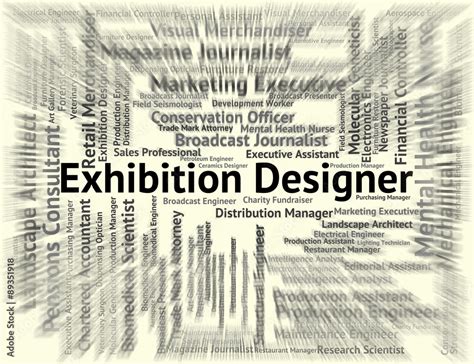 Exhibition Designer Represents World Fair And Career Stock Illustration ...