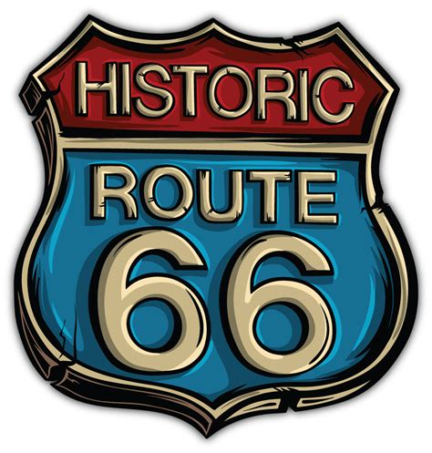 Route 66 Road Historic Vintage USA Emblem Car Bumper Sticker Decal | eBay