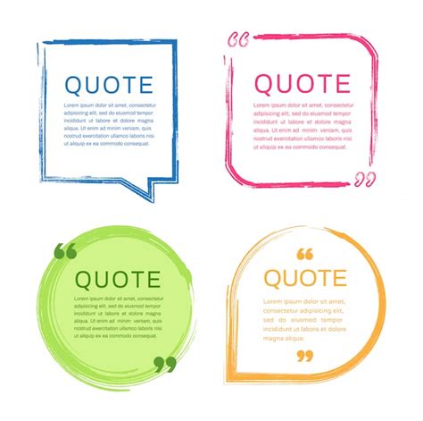 Premium Vector | Set of quote frames templates.