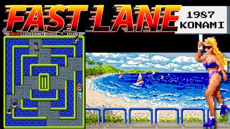 fast lane 1987 Konami Arcade - YouTube