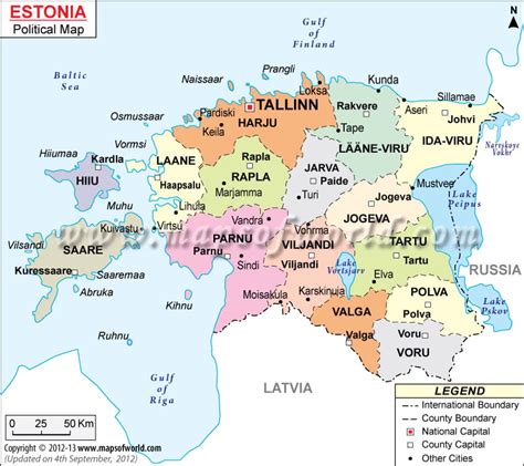 Estonia Map Europe | Estonia Political Map