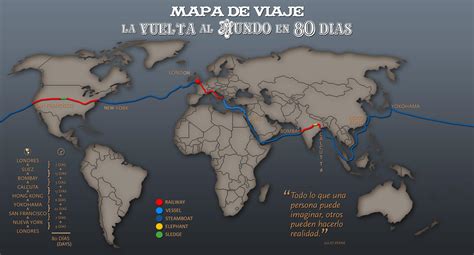 Map Route of Phileas Fogg in "Around the World in 80 days" by Jules Verne : r/MapPorn