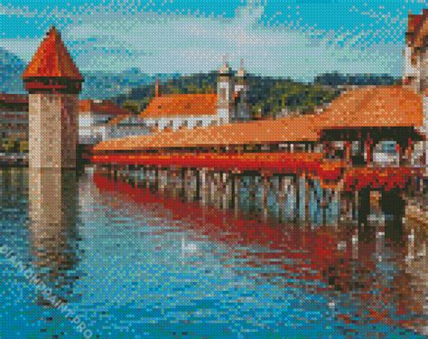 Chapel Bridge Lucerne - Diamond Painting - DiamondPaint.PRO