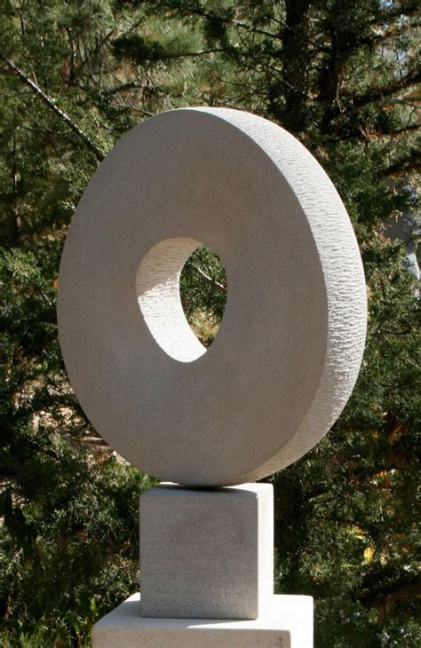 John Reeves - Portal, limestone sculpture, abstract, circle, John Reeves, abstract, For Sale at ...