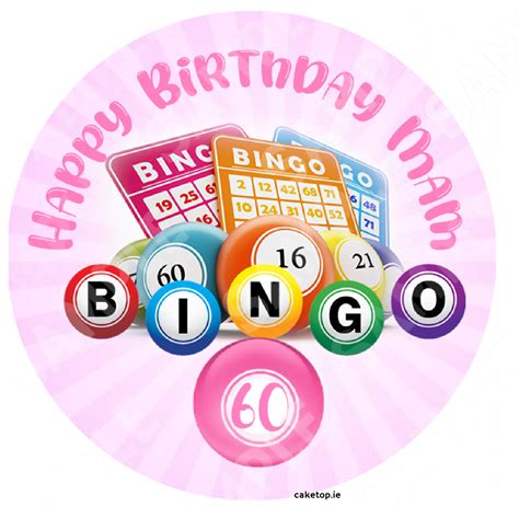 Bingo Cake Topper Printable