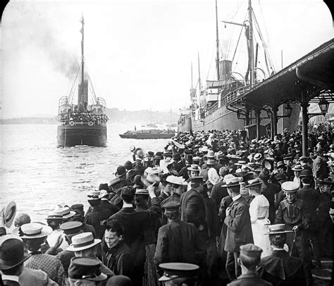 Immigrants wait to board a steamer to NYC, Norway c. 1900 : OldSchoolCool