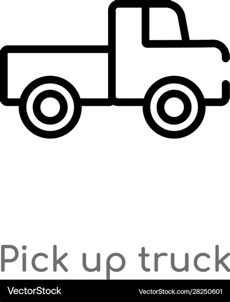 Pick Up Truck Outline