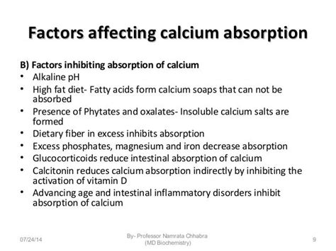 Calcium functions and significance