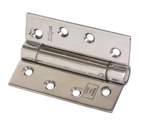 Eclipse Polished Stainless Steel Ungraded Fire Rated Adjustable Self-Closing Hinges 102mm x 76mm ...