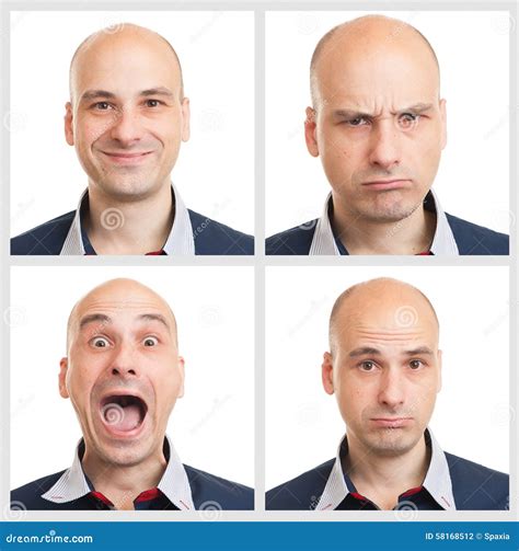 Young man face expressions stock photo. Image of adult - 58168512