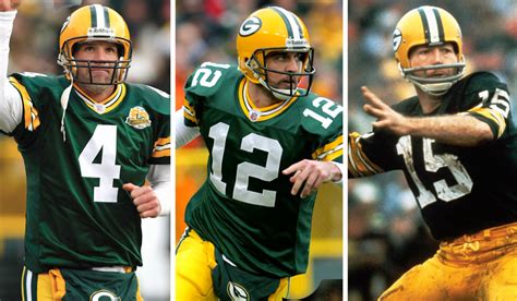 Bart Starr, Aaron Rodgers, and Brett Favre - 15-4-12 - Green Bay Packers Photo (42821100) - Fanpop