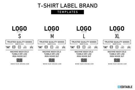 Neck Label Tag Templates Graphic by Spacelabs Studio · Creative Fabrica