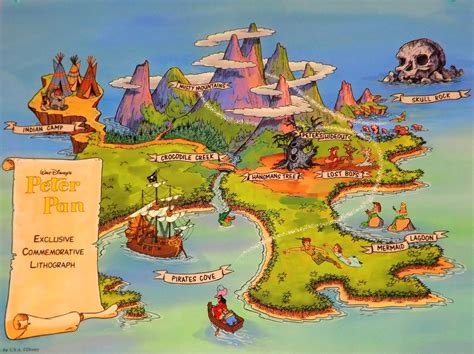 neverland | Neverland map, Peter pan disney, Peter pan