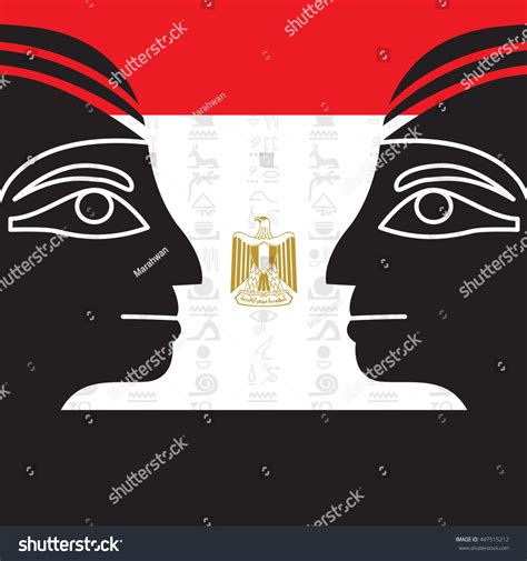 Egyptian Flag Symbol Ancient Egypt Stock Vector (Royalty Free) 447515212 | Shutterstock