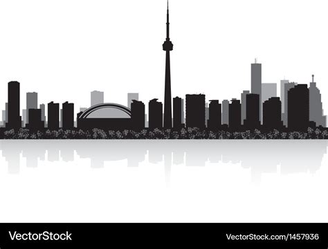 Toronto canada city skyline silhouette Royalty Free Vector