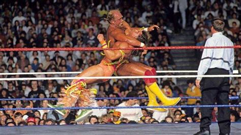 WWF WrestleMania VI Results - 4/1/90 (Hulk Hogan vs. The Ultimate Warrior for the WWF Title ...