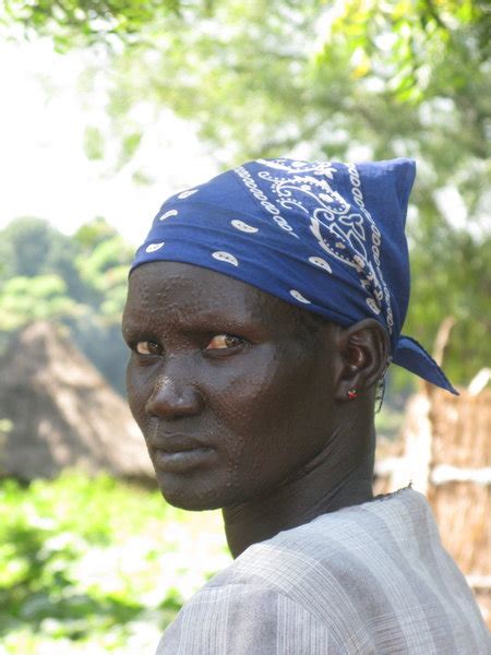 nuer woman with some crazy scarification | Photo