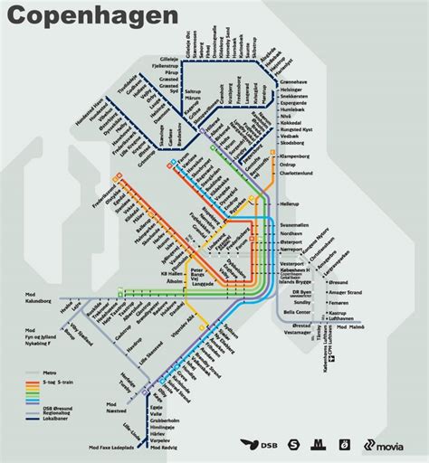 Copenhagen metro map - Ontheworldmap.com