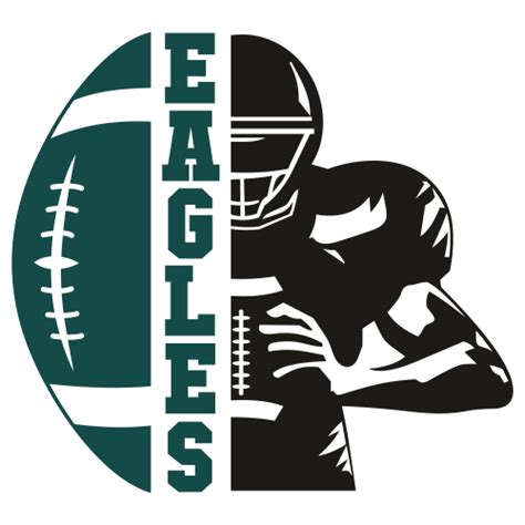 Philadelphia Eagles Distressed Football Half Player SVG | Philadelphia ...