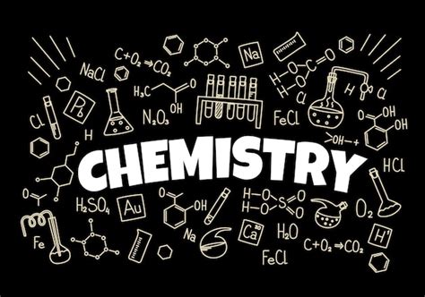 Premium Vector | Chemistry background with formulas and symbols