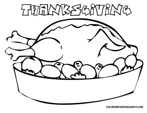 Thanksgiving Coloring Pages: Thanksgiving Turkey Meal Coloring Pages ...