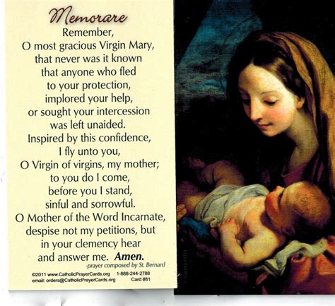 The Memorare Prayer Card | ubicaciondepersonas.cdmx.gob.mx