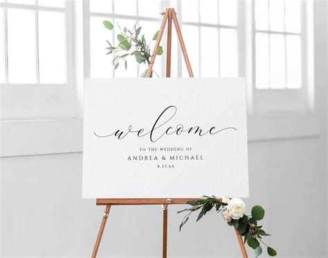 Wedding Welcome Sign | Any Color | Edit Online & Download | Splendid Calligraphy - Poster ...