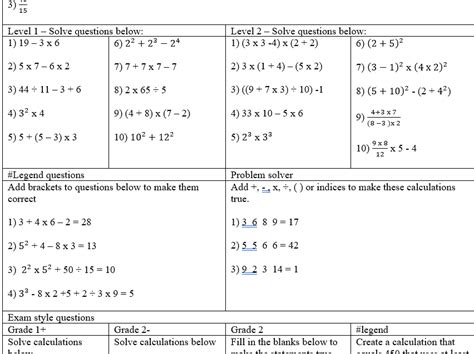 BIDMAS - worksheet | Teaching Resources