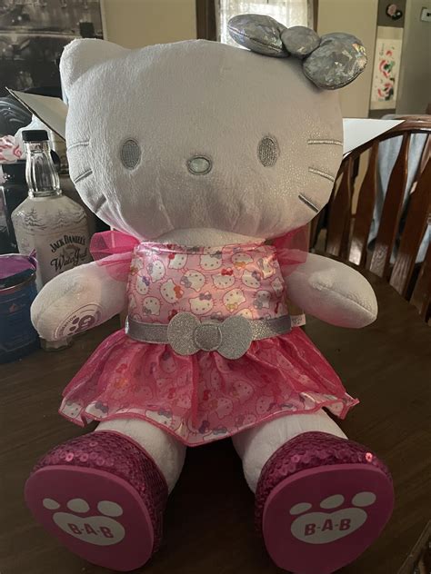 25th anniversary Hello Kitty Build A Bear just arrived. She’s cuddly! : r/sanrio