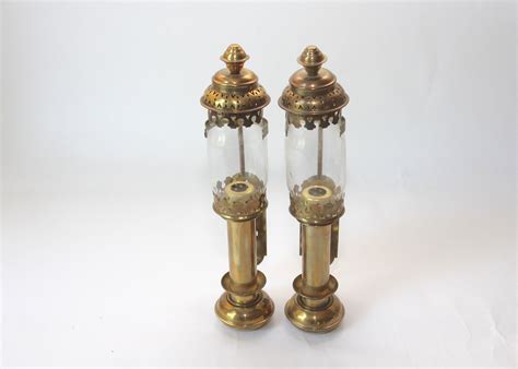 Antique Railroad Brass Candle Wall Sconces | EBTH