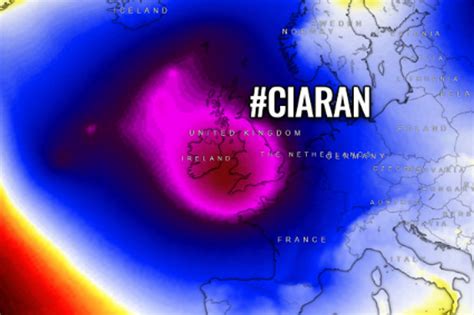 Storm Ciaran warning: 90mph HURRICANE-FORCE winds to smash Britain as ...