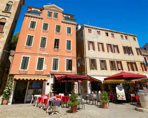 Venice, Italy - August 14, 2017: the Cozy Cafes of Venice. Editorial ...