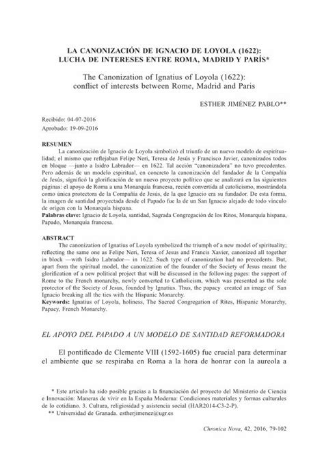 (PDF) The Canonization of Ignatius of Loyola (1622): conflict of ...