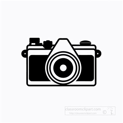 New Clipart-vintage camera silhouette in black