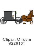 Clipart of Amish Buggies #1 - 3 Royalty-Free (RF) Illustrations