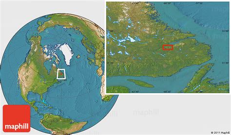 Satellite Location Map of Goose Bay