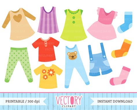 Kids Summer Clothes Clipart