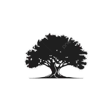 Oak Trees Silhouette PNG Transparent, Tree Oak Logo Design Icon Vector, Logo Icons, Tree Icons ...