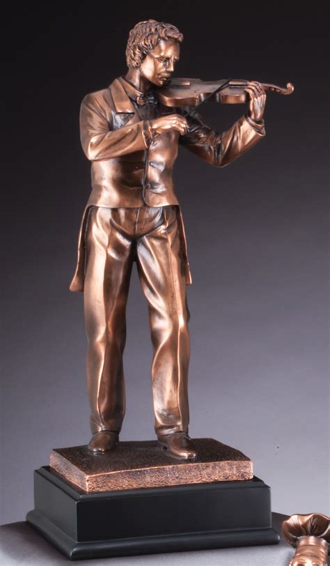 Violinist Bronze Resin Sculpture AwardThe Trophy Trolley