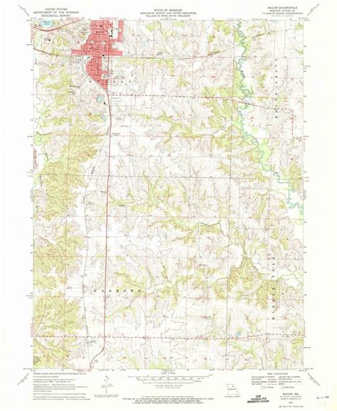 1971 Macon, MO - Missouri - USGS Topographic Map - Historic Pictoric