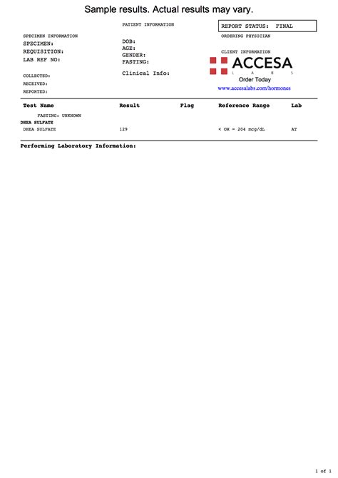 DHEA Test - DHEA Blood Test Near You | Accesa Labs