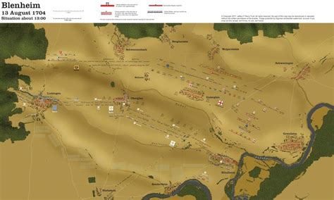 A map of the Battle of Blenheim | Blenheim, Battle of blenheim ...