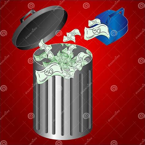 Throwing money away stock vector. Illustration of insolvency - 107306243