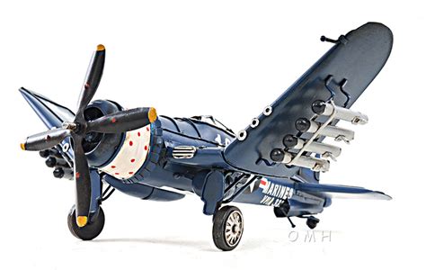 Chance Vought F4U Corsair Metal Desk Model 13" WWII Aircraft Airplane ...