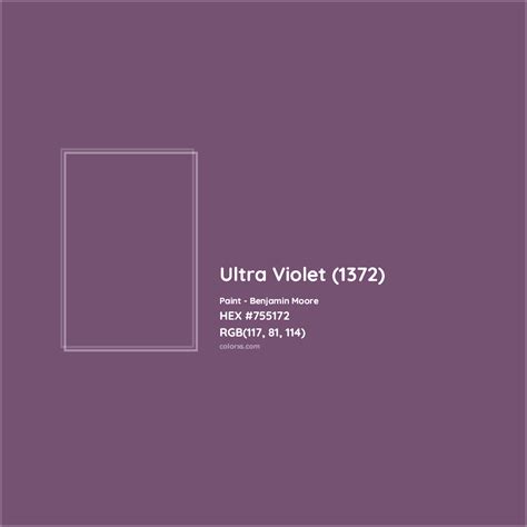 Benjamin Moore Ultra Violet (1372) Paint color codes, similar paints ...