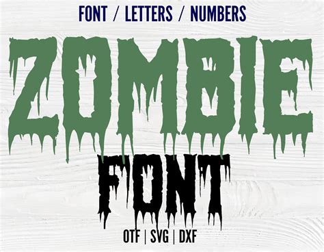 Zombie Font Otf Zombie Letters Svg Dripping Font Svg Zombie - Etsy UK