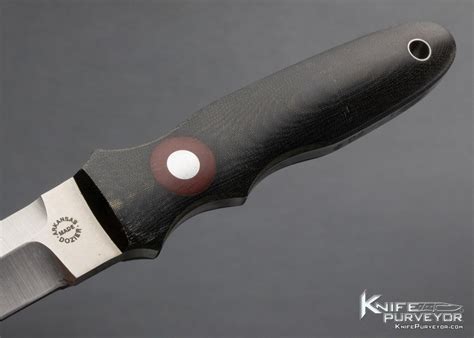 Bob Dozier Custom Knife Arkansas Toothpick Black & Red Micarta with Kydex Sheath - Knife Purveyor